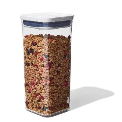 Alternative view of OXO POP 1.7qt Plastic Small Square Airtight Food Storage Container White