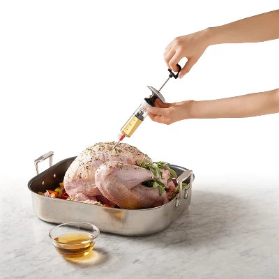 Alternative view of OXO Flavor Injector For Meat & Poultry: Turkey Marinade Syringe, Dishwasher-Safe, Black, 2 Oz Capacity
