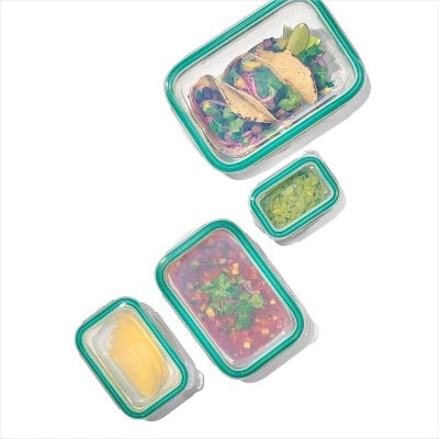 Alternative view of OXO 8pc Smart Seal Rectangle Glass Set