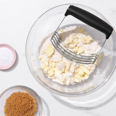 Alternative view of OXO Dough Blender With Blades: Stainless Steel Pastry Blender, Soft-Grip Handle, Dishwasher-Safe, Black