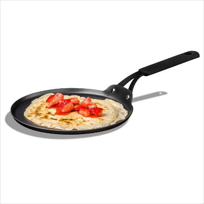 Alternative view of OXO 10″ Steel Crepe Pan With Silicone Sleeve Black