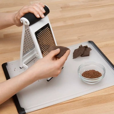 OXO Softworks Multi Grater: Stainless Steel Handheld Cheese & Food Grater, Soft-Grip Handle, Dishwasher-Safe, Black - Image 3
