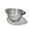 OXO 5 Qt Stainless Steel Colander: Dishwasher-Safe Strainer For Pasta & More, Clear, 11.7″ Width