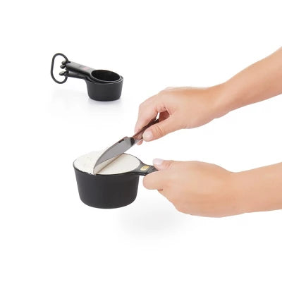 Alternative view of OXO Measuring Cups And Spoons Set: 10-Piece Black Teaspoon & Dry Measure Cups, Dishwasher-Safe, Lifetime Warranty