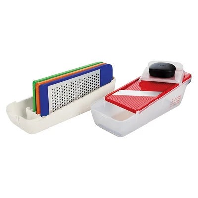 OXO Complete Grate And Slice Set: Multicolor Kitchen Grater & Slicer With Soft-Grip Handle, Dishwasher-Safe, 7 Pieces