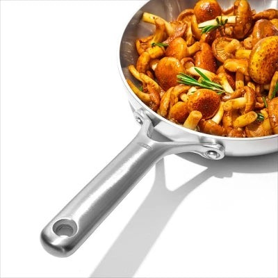 Alternative view of OXO 8″ Mira Tri-Ply Stainless Steel Open Frypan Silver