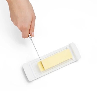 Alternative view of OXO Softworks Butter Dish: White Polypropylene Butter Holder, Dishwasher-Safe, 2-Piece Set, 7.80″ Width