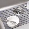 OXO 11.3″ X 12.8″ Silicone Sink Mat Gray: Kitchen Sink Protector & Dish Drying Mat, Machine Washable - Image 6