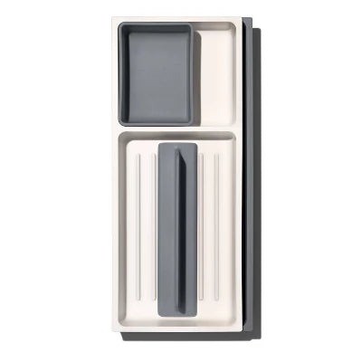 OXO Expandable Kitchen Tool Drawer Organizer: Gray Utensil Storage For Kitchen Drawers, Hand Wash, Lifetime Warranty