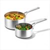 OXO 10pc Mira Tri-Ply Stainless Steel Cookware Set Silver: Dishwasher-Safe, Gas & Induction Compatible, UPC 885837031089 - Image 2
