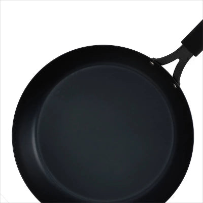OXO 12″ Steel Open Frypan With Silicone Sleeve Black - Image 6