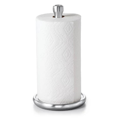 Alternative view of OXO Steady Paper Towel Holder: Stainless Steel, Light Silver, 13.5″ Height