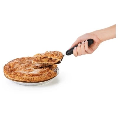 Alternative view of OXO Softworks Pie Server: Stainless Steel Pie Spatula & Slicer, Dishwasher-Safe, Black Handle, 10.3″ Length