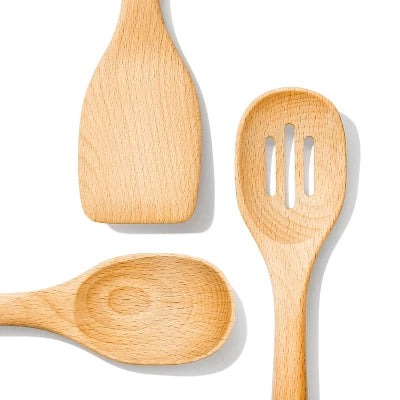 OXO 3pc Wooden Utensil Set: Turner, Spoon & Slotted Spoon For Cooking & Kitchen Use, Hand Wash, Adult, Brown - Image 10