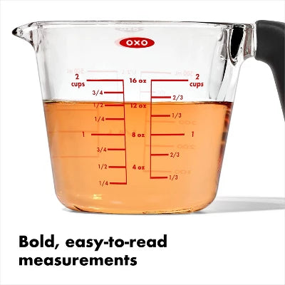 OXO 2c Glass Measuring Cup: Clear, Dishwasher-Safe, 2 Cup Capacity, Lifetime Limited Warranty - Image 3