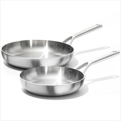 OXO 2pc Mira Tri-Ply Stainless Steel Frypan Set Silver: Cookware Set, Kitchen, Dishwasher-Safe, Gas & Induction Compatible - Image 4