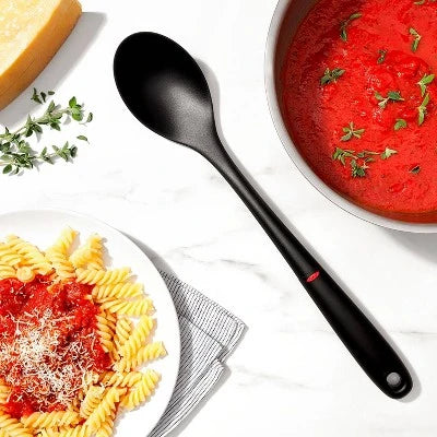 Alternative view of OXO 3pc Nylon Utensil Set Black: Kitchen Utensils With Soft-Grip Handle, Includes Pasta Spoon & Slotted Turner