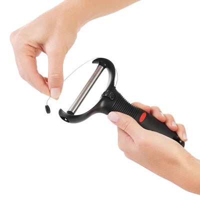 Alternative view of OXO Wire Cheese Slicer With Replaceable Wires: Metal, Dishwasher-Safe, 3 Blades, Black, Kitchen Wire Slicer