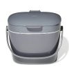 OXO 1.75g Plastic Easy Clean Compost Bin Gray: Indoor Kitchen Countertop Trash Can, 1.75 Gallon Capacity