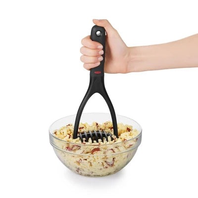 Alternative view of OXO Nylon Potato Masher: Soft-Grip Handle, Dishwasher-Safe, Black, 10.2″ Length, 3.9″ Width, Ideal For Potatoes & Beans