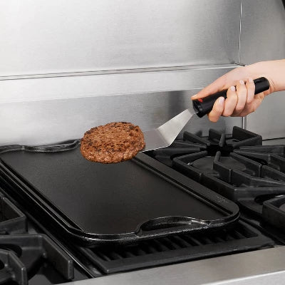 OXO Restaurant Solid Turner Spatula: Stainless Steel Metal Spatula For Cooking, Dishwasher-Safe, 12.4″ Length - Image 3