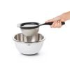 OXO 6″ Strainer: Stainless Steel Mesh For Tea, Baking, Rice, Dishwasher-Safe, Black Handle - Image 2