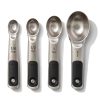 OXO 4pc Stainless Steel Magnetic Measuring Spoons Black: Nesting Design, Dishwasher-Safe, Includes Teaspoon & Tablespoon - Image 5