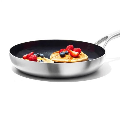 Alternative view of OXO 10″ Mira Tri-Ply Stainless Steel Non-Stick Open Frypan Silver