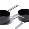 OXO 4pc Ceramic Pro Non-Stick Sauce Pan Set Gray: Aluminum Cookware, Dishwasher-Safe, Induction & Gas Compatible - Image 2