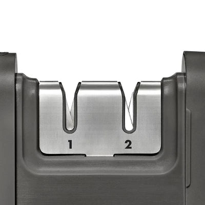 Alternative view of OXO Knife Sharpener: Manual Stainless Steel & Ceramic, Tungsten Carbide, Black, Lifetime Warranty, 5.39″ Length