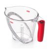 OXO 4 Cup Angled Measuring Cup: Large Liquid Plastic, Dishwasher-Safe, Clear, Lifetime Warranty - Image 4