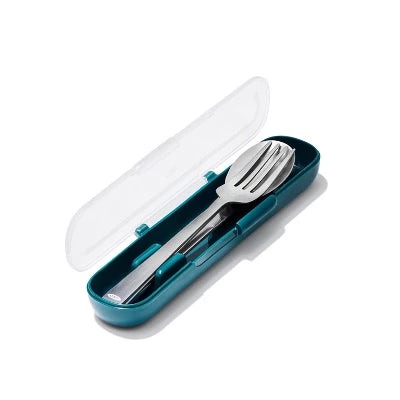 Alternative view of OXO Prep And Go Utensils With Case: Travel Reusable Utensil Set, Stainless Steel & Plastic, Dishwasher-Safe, Adult Use