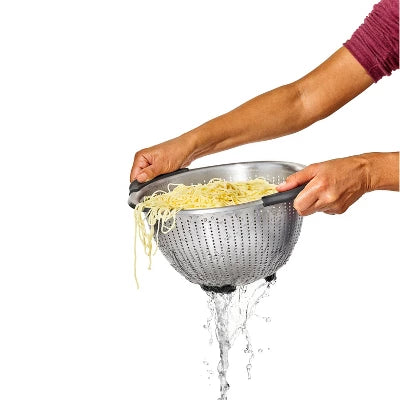 OXO 5 Qt Stainless Steel Colander: Dishwasher-Safe Strainer For Pasta & More, Clear, 11.7″ Width - Image 5