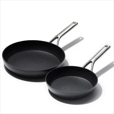 OXO 2pc Ceramic Pro Non-Stick Frypan Set Gray: Aluminum Cookware, Dishwasher-Safe, Induction & Gas Compatible - Image 5