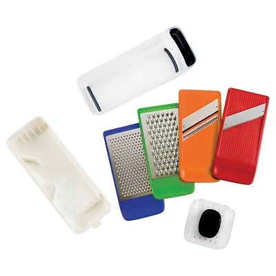 Alternative view of OXO Complete Grate And Slice Set: Multicolor Kitchen Grater & Slicer With Soft-Grip Handle, Dishwasher-Safe, 7 Pieces