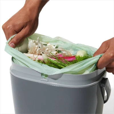OXO 1.75g Plastic Easy Clean Compost Bin Gray: Indoor Kitchen Countertop Trash Can, 1.75 Gallon Capacity - Image 5