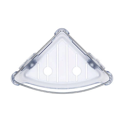 Alternative view of OXO Stronghold Suction Corner Basket: Stainless Steel & Plastic Shower Organizer, Bath Storage