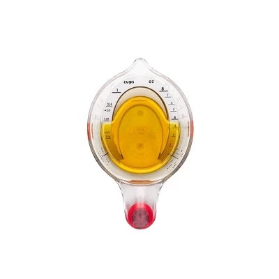 OXO 1Cup Angled Measuring Cup: Dishwasher-Safe Polypropylene, Clear & Red, Includes 1/8 To 1 Cup, Lifetime Warranty - Image 3