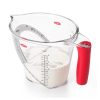 OXO 4 Cup Angled Measuring Cup: Large Liquid Plastic, Dishwasher-Safe, Clear, Lifetime Warranty - Image 2
