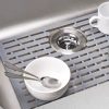 OXO 16.3″ X 12.8″ Silicone Sink Mat Gray: Kitchen Sink Protector & Dish Drying Rack - Image 5
