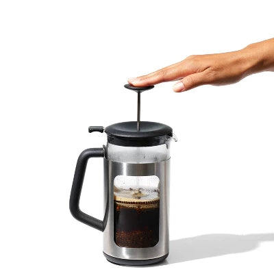 OXO 8 Cup French Press Coffee Maker – Black – 11294500: Stainless Steel & Glass, Nonslip Base, Manual, Hand Wash - Image 4