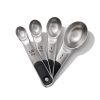 OXO 4pc Stainless Steel Magnetic Measuring Spoons Black: Nesting Design, Dishwasher-Safe, Includes Teaspoon & Tablespoon