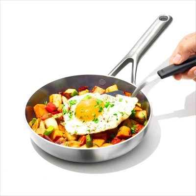 OXO 10pc Mira Tri-Ply Stainless Steel Cookware Set Silver: Dishwasher-Safe, Gas & Induction Compatible, UPC 885837031089 - Image 6