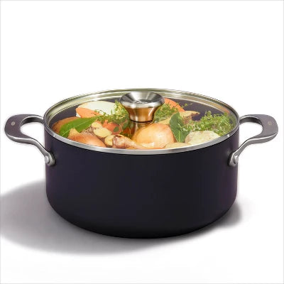 OXO 9.5″ Ceramic Pro Non-Stick Casserole With Lid Gray - Image 3
