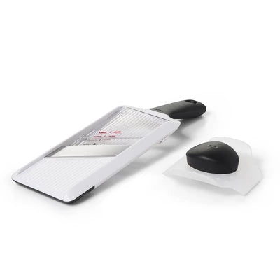 Alternative view of OXO Handheld Mandoline: White Kitchen Slicer, Dishwasher-Safe, ABS & Silicone, 11.3″ Height, 1 Blade, 2 Pieces