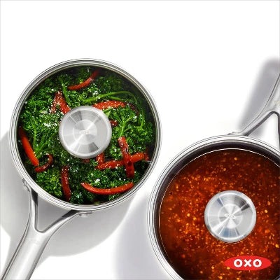 OXO 4pc Ceramic Pro Non-Stick Sauce Pan Set Gray: Aluminum Cookware, Dishwasher-Safe, Induction & Gas Compatible - Image 7