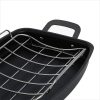 OXO 15″x10.5″ Steel Open Roaster With U-Rack Black - Image 2