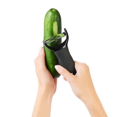 Alternative view of OXO Softworks Y Peeler: Stainless Steel Vegetable & Potato Peeler, Dishwasher-Safe, Black