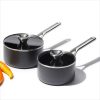 OXO 4pc Ceramic Pro Non-Stick Sauce Pan Set Gray: Aluminum Cookware, Dishwasher-Safe, Induction & Gas Compatible - Image 5