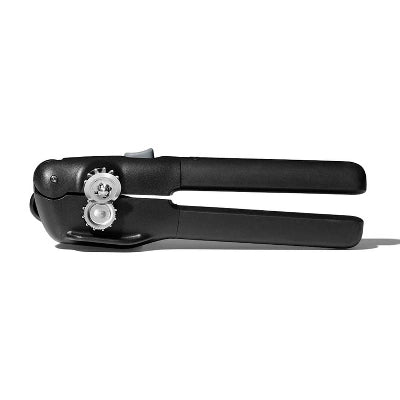 Alternative view of OXO Locking Can Opener: Manual Soft-Grip Handle, Stainless Steel, Black, Hand Wash, Freestanding, Lifetime Warranty